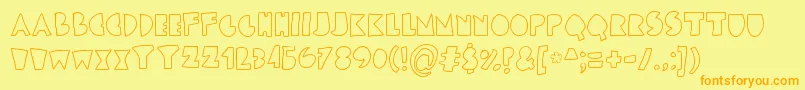 ChunkyBlocks Font – Orange Fonts on Yellow Background