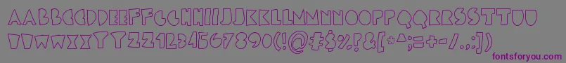 ChunkyBlocks Font – Purple Fonts on Gray Background