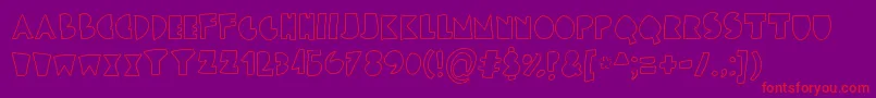 ChunkyBlocks Font – Red Fonts on Purple Background