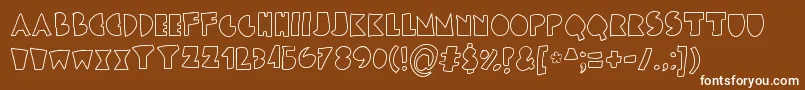 ChunkyBlocks Font – White Fonts on Brown Background