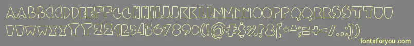 ChunkyBlocks Font – Yellow Fonts on Gray Background