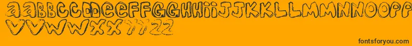 OneLousyBottom Font – Black Fonts on Orange Background