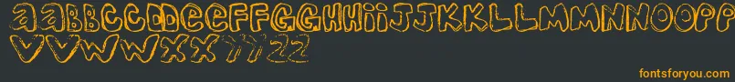 OneLousyBottom Font – Orange Fonts on Black Background
