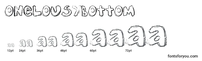 OneLousyBottom Font Sizes
