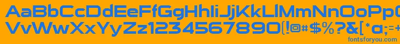 SuiGenerisFree Font – Blue Fonts on Orange Background