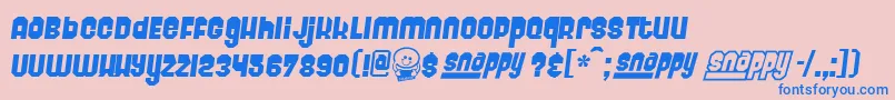 Sabadoo Font – Blue Fonts on Pink Background