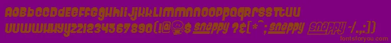 Sabadoo-fontti – ruskeat fontit violetilla taustalla