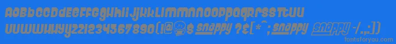 Sabadoo-Schriftart – Graue Schriften auf blauem Hintergrund
