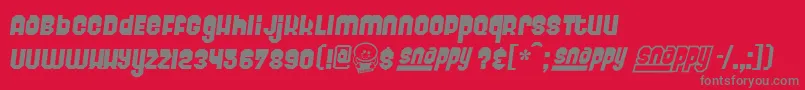 Sabadoo Font – Gray Fonts on Red Background
