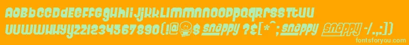Sabadoo Font – Green Fonts on Orange Background