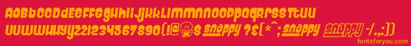 Sabadoo Font – Orange Fonts on Red Background
