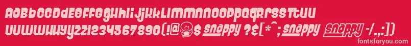 Sabadoo Font – Pink Fonts on Red Background