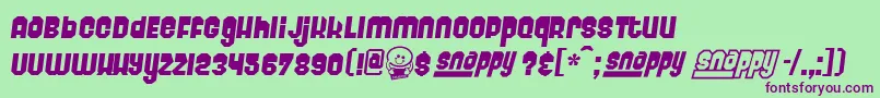 Sabadoo Font – Purple Fonts on Green Background