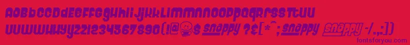 Sabadoo Font – Purple Fonts on Red Background
