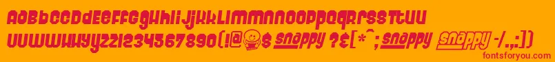 Sabadoo Font – Red Fonts on Orange Background