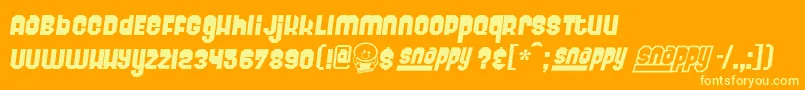 Sabadoo Font – Yellow Fonts on Orange Background