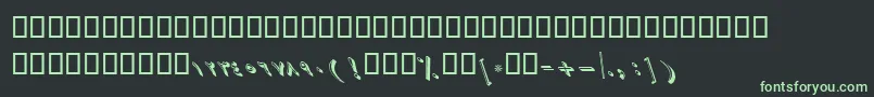 Fonte BAsemanItalic – fontes verdes em um fundo preto