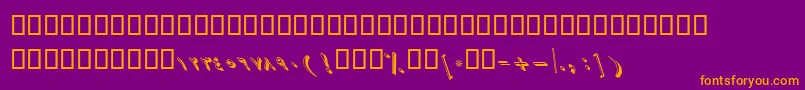 BAsemanItalic Font – Orange Fonts on Purple Background