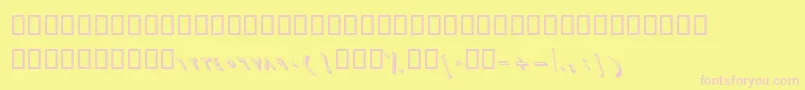 Police BAsemanItalic – polices roses sur fond jaune