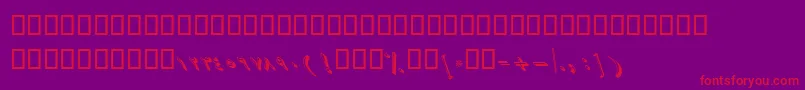 BAsemanItalic Font – Red Fonts on Purple Background