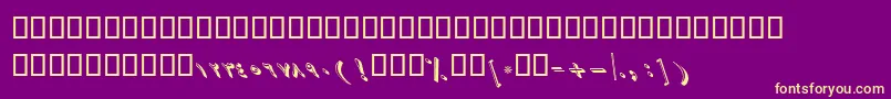 Czcionka BAsemanItalic – żółte czcionki na fioletowym tle