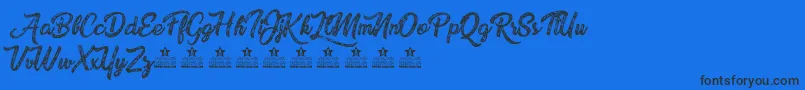 DrawingNature Font – Black Fonts on Blue Background