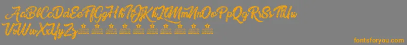 DrawingNature Font – Orange Fonts on Gray Background