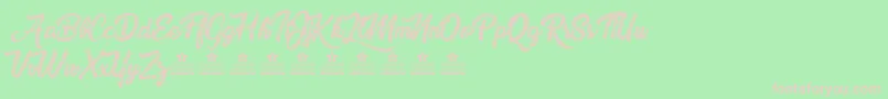 DrawingNature Font – Pink Fonts on Green Background