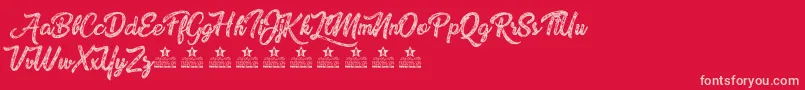 DrawingNature Font – Pink Fonts on Red Background