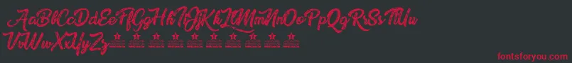 DrawingNature Font – Red Fonts on Black Background