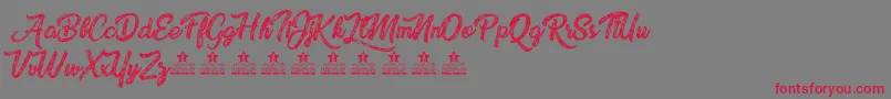 DrawingNature Font – Red Fonts on Gray Background