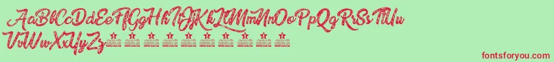 DrawingNature Font – Red Fonts on Green Background