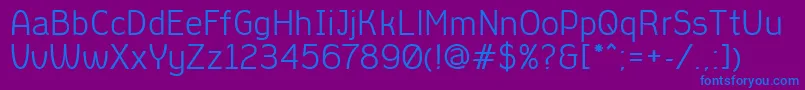 AleksandracRegular Font – Blue Fonts on Purple Background