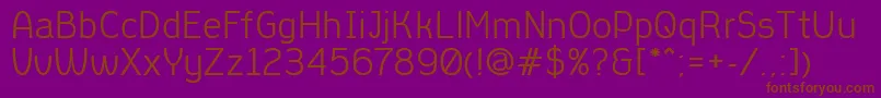 AleksandracRegular Font – Brown Fonts on Purple Background