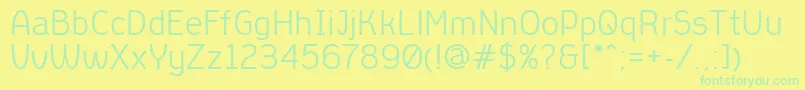 AleksandracRegular Font – Green Fonts on Yellow Background