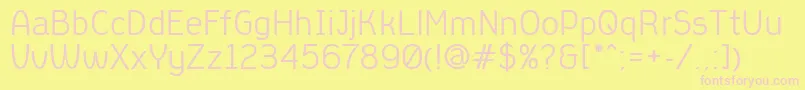 AleksandracRegular Font – Pink Fonts on Yellow Background