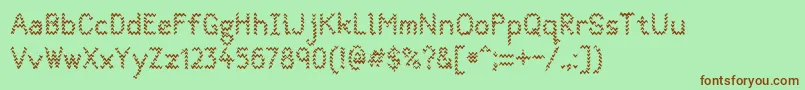 Quantumwaves0p1 Font – Brown Fonts on Green Background