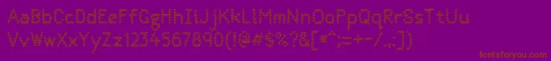 Quantumwaves0p1 Font – Brown Fonts on Purple Background