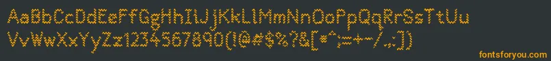 Quantumwaves0p1 Font – Orange Fonts on Black Background