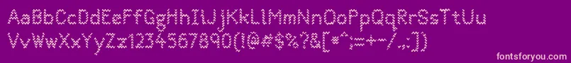 Quantumwaves0p1 Font – Pink Fonts on Purple Background