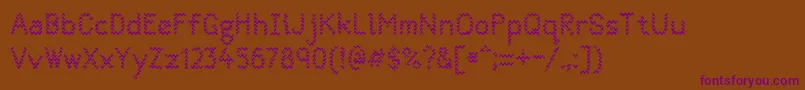 Quantumwaves0p1 Font – Purple Fonts on Brown Background