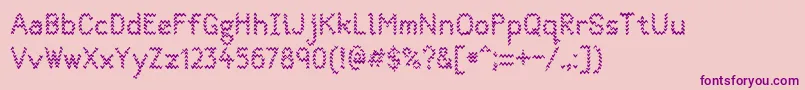 Quantumwaves0p1 Font – Purple Fonts on Pink Background