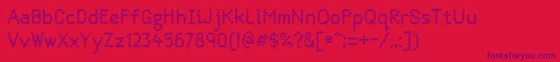 Quantumwaves0p1 Font – Purple Fonts on Red Background