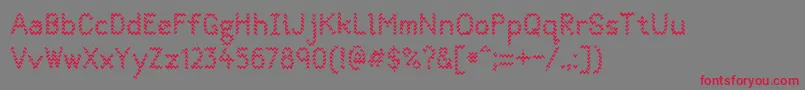Quantumwaves0p1 Font – Red Fonts on Gray Background