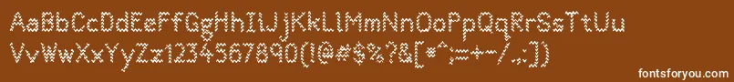 Quantumwaves0p1 Font – White Fonts on Brown Background