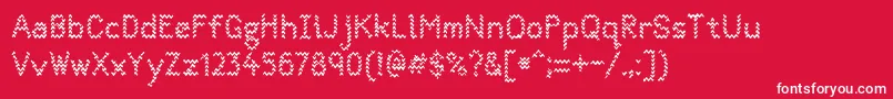 Quantumwaves0p1 Font – White Fonts on Red Background