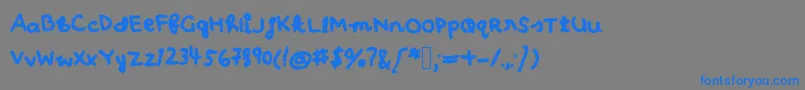 Ohhay Font – Blue Fonts on Gray Background