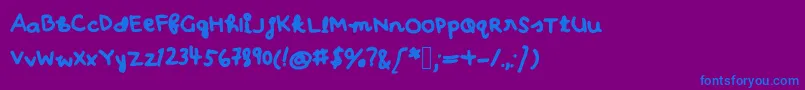 More about Ohhay Font Ohhay Font – Blue Fonts on Purple Background