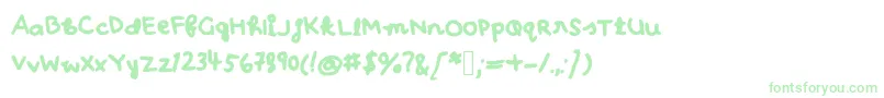 Ohhay Font – Green Fonts on White Background