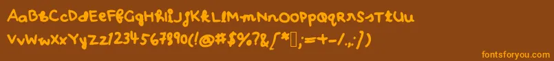 Ohhay Font – Orange Fonts on Brown Background